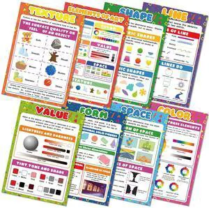 8Pcs Art Posters Elements of Art Principles of Design Classroom Decorations Arts Classroom Poster for Student Teacher Supplies Elementary Middle School High School Must Haves 15.7 x 11in 8Pcs Art Posters Elements of Art Principles of Design Classroom Decorations Arts Classroom Poster for Student Teacher Supplies Elementary Middle School High School Must Haves 15.7 x 11in
