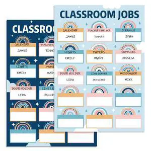 Lonfliness Boho Class Jobs Chart 14×19.7in Reusable Classroom Jobs Bulletin Board Set Teacher's Helper Boho Rainbow Themed Chalkboard Decor Classroom Wall Decoration Supplies for Back to School Lonfliness Boho Class Jobs Chart 14×19.7in Reusable Classroom Jobs Bulletin Board Set Teacher's Helper Boho Rainbow Themed Chalkboard Decor Classroom Wall Decoration Supplies for Back to School