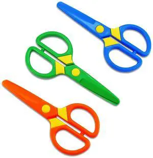 JIALEEY Plastic Child-Safe Scissor Set, Toddlers Training Scissors, Pre-School Training Scissors and Children Art Supplies3pcs JIALEEY Plastic Child-Safe Scissor Set, Toddlers Training Scissors, Pre-School Training Scissors and Children Art Supplies3pcs