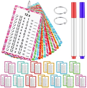 Geyee 17 Pcs Multiplication Flashcards 0-12 with Dry Erase Marker and Ring | Math Educational Multiplication Flashcards, Timetable Charts for 1st to 3rd Grade, Fun Home Nursery Learning with Math Game Geyee 17 Pcs Multiplication Flashcards 0-12 with Dry Erase Marker and Ring | Math Educational Multiplication Flashcards, Timetable Charts for 1st to 3rd Grade, Fun Home Nursery Learning with Math Game