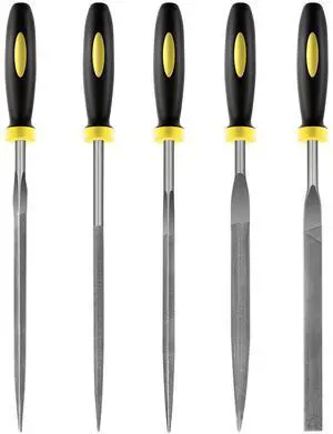 5 pcs Metal Needle File Set,Premium Small File Set, Hardened Alloy Strength Steel File Tools Includes Round, Half-Round, Flat, Square, Triangular File for Detail and Precise Work,by XEKIGU 5 pcs Metal Needle File Set,Premium Small File Set, Hardened Alloy Strength Steel File Tools Includes Round, Half-Round, Flat, Square, Triangular File for Detail and Precise Work,by XEKIGU