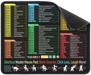 Excel Cheat Sheet Desk Pad - Mouse Pad - Excel Cheat Sheet Desk Mat, Non-Slip Base Mousepad Suitable for Office, Computer Games, Desk Mat and More (11.8" x 9.84") Excel Cheat Sheet Desk Pad - Mouse Pad - Excel Cheat Sheet Desk Mat, Non-Slip Base Mousepad Suitable for Office, Computer Games, Desk Mat and More (11.8" x 9.84")