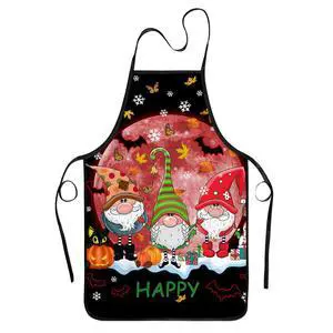 Halloween Thanksgiving Christmas Gnomes Apron - Happy Hallothanksmas Gift for Gnome Lovers, Kitchen Cooking Pumpkin Apron Halloween Thanksgiving Christmas Gnomes Apron - Happy Hallothanksmas Gift for Gnome Lovers, Kitchen Cooking Pumpkin Apron