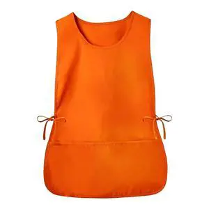 Smock Apron Cobbler Apron with Side Ties and 2 Deep Pockets Unisex Apron for work kitchen (Orange) Smock Apron Cobbler Apron with Side Ties and 2 Deep Pockets Unisex Apron for work kitchen (Orange)