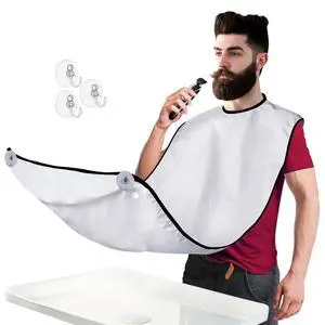 Lock Beard Shaving Catcher Bib - The Smart Way to Shave - Beard Trimming Apron & Shaving Cape - Perfect Grooming Gift or Men's Birthday Gift Lock Beard Shaving Catcher Bib - The Smart Way to Shave - Beard Trimming Apron & Shaving Cape - Perfect Grooming Gift or Men's Birthday Gift