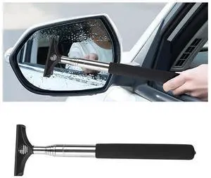 American Flag Car Side Mirror Squeegee, Anti-Fog Water Retractable Vehicle Rearview Mirror Wiper with Telescopic Long Handle, Portable Auto Glass Cleaning Tool, Universal Fit (Black/Black Flag) American Flag Car Side Mirror Squeegee, Anti-Fog Water Retractable Vehicle Rearview Mirror Wiper with Telescopic Long Handle, Portable Auto Glass Cleaning Tool, Universal Fit (Black/Black Flag)
