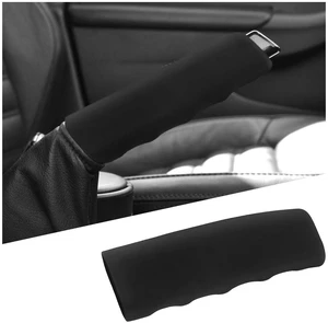 Car Handbrake Cover, Waved Shaped Auto Hand Brake Protector Comfortable Handle Grip Cover, Anti-Slip Silicone Parking Brake Lever Protector Decorative Sleeve for Most Cars (Black) Car Handbrake Cover, Waved Shaped Auto Hand Brake Protector Comfortable Handle Grip Cover, Anti-Slip Silicone Parking Brake Lever Protector Decorative Sleeve for Most Cars (Black)