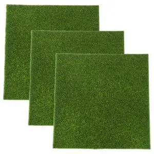 3Pcs Fake Grass Mat,Artificial Grass for DIY Crafts, Miniature Garden and Diorama Decoration(6x6 Inches) 3Pcs Fake Grass Mat,Artificial Grass for DIY Crafts, Miniature Garden and Diorama Decoration(6x6 Inches)