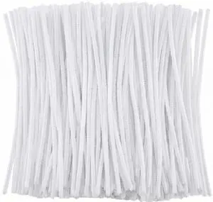White Pipe Cleaners Crafts (100 Pack) Chenille Stems for DIY Art Decorations Creative (6 mm x 12 Inch) White Pipe Cleaners Crafts (100 Pack) Chenille Stems for DIY Art Decorations Creative (6 mm x 12 Inch)