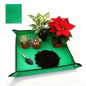 duuixcm 26" x 26" Repotting Mat for Indoor Plants - Waterproof Plant Potting Tray, Portable Gardening Mat for Succulents Soil Mess Control duuixcm 26" x 26" Repotting Mat for Indoor Plants - Waterproof Plant Potting Tray, Portable Gardening Mat for Succulents Soil Mess Control