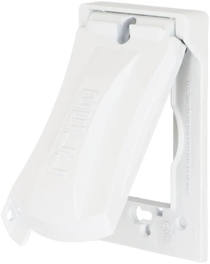 Hubbell-Bell MX1050W 1-Gang Weatherproof Universal Metal Flip Cover, Vertical/Horizontal 12-in-1, White Hubbell-Bell MX1050W 1-Gang Weatherproof Universal Metal Flip Cover, Vertical/Horizontal 12-in-1, White