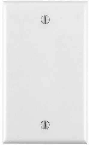 1-Gang No Device Blank Wallplate, Standard Size, Thermoplastic Nylon, Box Mount, 80714-W, White 1-Gang No Device Blank Wallplate, Standard Size, Thermoplastic Nylon, Box Mount, 80714-W, White