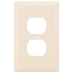 Power Gear Duplex Outlet Wall Plate Cover, Light Almond, 1 Pack | Screws Included, Sturdy Nylon Construction, Fits Standard Duplex Outlets, 3.1in x 4.9in Power Gear Duplex Outlet Wall Plate Cover, Light Almond, 1 Pack | Screws Included, Sturdy Nylon Construction, Fits Standard Duplex Outlets, 3.1in x 4.9in
