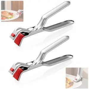 2PCS Multi-Purpose Hot Plate Grippers Set, Stainless Steel Hot Plate Gripper Tongs, Silicone Anti-Slip Heat Insulation Pplate Gripper, for Microwave, Pizza Pan, Toaster, Air Fryer, Oven 2PCS Multi-Purpose Hot Plate Grippers Set, Stainless Steel Hot Plate Gripper Tongs, Silicone Anti-Slip Heat Insulation Pplate Gripper, for Microwave, Pizza Pan, Toaster, Air Fryer, Oven