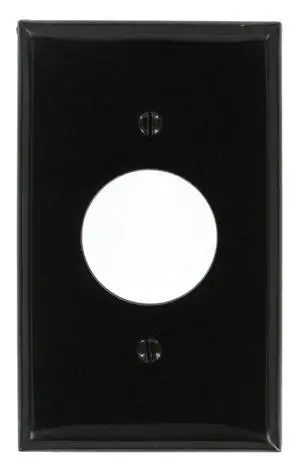 1-Gang Single 1.406-Inch Hole Device Receptacle Wallplate, 80704-E, Black 1-Gang Single 1.406-Inch Hole Device Receptacle Wallplate, 80704-E, Black