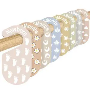 8pcs Baby Closet Dividers - Wooden Baby Clothes Organizer for Nursery & Closet - Adorable 8 Size Clothes Organizer with 8 Unique Designs - Dress Dividers for Boys & Girls (8 Patterns-9) 8pcs Baby Closet Dividers - Wooden Baby Clothes Organizer for Nursery & Closet - Adorable 8 Size Clothes Organizer with 8 Unique Designs - Dress Dividers for Boys & Girls (8 Patterns-9)