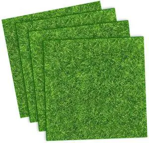4 Packs 6x6 Inch Cuttable Artificial Grass Squares, Realistic Fake Grass Mats, Mini Craft Turf Tiles for Fairy Garden Accessories, Dollhouse Decor, DIY Craft and Diorama Supplies 4 Packs 6x6 Inch Cuttable Artificial Grass Squares, Realistic Fake Grass Mats, Mini Craft Turf Tiles for Fairy Garden Accessories, Dollhouse Decor, DIY Craft and Diorama Supplies