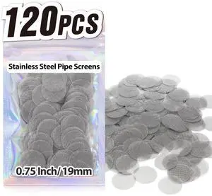 120 PCS 3/4 Inch Stainless Steel Pipe Screens, 0.75 Inch Metal Mesh Filter | Heavy Duty 120 PCS 3/4 Inch Stainless Steel Pipe Screens, 0.75 Inch Metal Mesh Filter | Heavy Duty