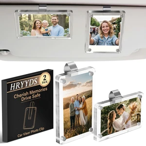 2 Pack Car Picture Holder, Acrylic Magnetic Car Visor Photo Clip Clear, Stable, Easy to Use, for Family Photos, Pet Pictures & More Great Gift for Drivers 2 Pack Car Picture Holder, Acrylic Magnetic Car Visor Photo Clip Clear, Stable, Easy to Use, for Family Photos, Pet Pictures & More Great Gift for Drivers
