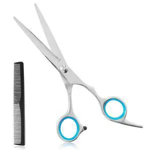 Hair Cutting Scissors,6.5 Inch Professional Stainless Steel Barber Haircut Shears Razor,Sharp Blades,One Comb Included, For Salon Home Men Women Adults Kids Pet (Silver) Hair Cutting Scissors,6.5 Inch Professional Stainless Steel Barber Haircut Shears Razor,Sharp Blades,One Comb Included, For Salon Home Men Women Adults Kids Pet (Silver)