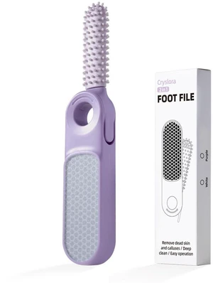 Foot File Callus Remover, 2 in 1 Feet Pedicure Tool with Brush | Wet and Dry Use, Ergonomic, Travel Size, Gentle and Effective, Brush Included, Foot Scrubber Foot File Callus Remover, 2 in 1 Feet Pedicure Tool with Brush | Wet and Dry Use, Ergonomic, Travel Size, Gentle and Effective, Brush Included, Foot Scrubber