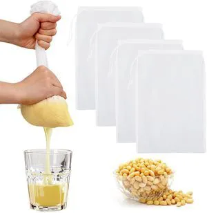 4PCS Nut Milk Bag,8x12'' 100 Mesh Fine Mesh Cheese Cloth,Nylon Cheesecloth Bags for Straining,Multiple Usage Reusable Juice Strainer,Suitable for Straining Fruit Coffee Tofu Yogurt Tea (100 Mesh) 4PCS Nut Milk Bag,8x12'' 100 Mesh Fine Mesh Cheese Cloth,Nylon Cheesecloth Bags for Straining,Multiple Usage Reusable Juice Strainer,Suitable for Straining Fruit Coffee Tofu Yogurt Tea (100 Mesh)