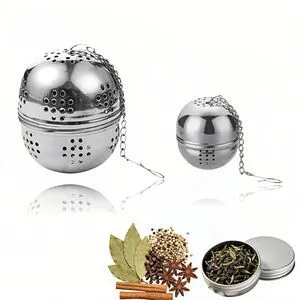 2Pcs Stainless Steel Tea Infuser Ball, Fine Mesh Spice Strainer for Loose Leaf Tea & Cooking, Rotating Lock Leak-Proof, Long Chain Hook for Soup Broth Filter 2Pcs Stainless Steel Tea Infuser Ball, Fine Mesh Spice Strainer for Loose Leaf Tea & Cooking, Rotating Lock Leak-Proof, Long Chain Hook for Soup Broth Filter