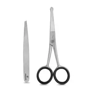 4.5" Premium Nose Hair Scissors For Men, Nasal Hair Tweezers for Women, Safety Blades with Rounded Tip for Trimming Small Details Facial Hair, Ear Hair, Eyebrow 4.5" Premium Nose Hair Scissors For Men, Nasal Hair Tweezers for Women, Safety Blades with Rounded Tip for Trimming Small Details Facial Hair, Ear Hair, Eyebrow
