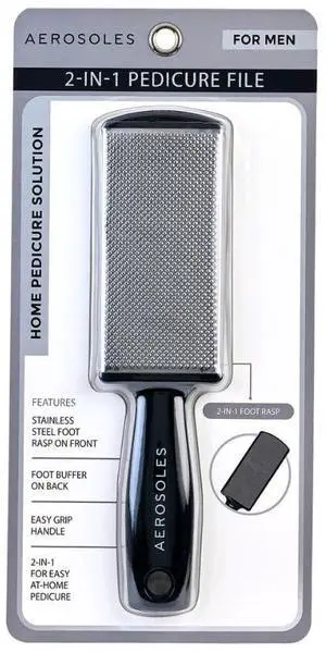 Double-Sided Footfile - Metal Callus Remover for Self-Care, Pedicure Tool for Men Double-Sided Footfile - Metal Callus Remover for Self-Care, Pedicure Tool for Men