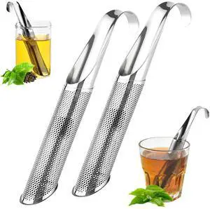 2PCS Stainless Steel Tea Diffuser Tea Infuser | Tea Pipe with Hanging Hook Handle,Fine Holes Tea Interval Diffuser for Loose Tea Leaf Coffee Herbs Spices 2PCS Stainless Steel Tea Diffuser Tea Infuser | Tea Pipe with Hanging Hook Handle,Fine Holes Tea Interval Diffuser for Loose Tea Leaf Coffee Herbs Spices