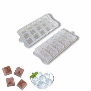 Silicone Chocolate Candy Mold, 15-Cavity Diamond Square Shape, Food Grade, for Ice Cubes, Jelly, Baking, 2 Pack Silicone Chocolate Candy Mold, 15-Cavity Diamond Square Shape, Food Grade, for Ice Cubes, Jelly, Baking, 2 Pack