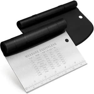 Bench Scraper for Baking, Stainless Steel Dough Cutter and Scraper Tool Kitchen, Kitchen Scraper Food Scraper Tool Pizza Cutter Food Chopper, Multi-Purpose Kitchen Gadgets, Black Bench Scraper for Baking, Stainless Steel Dough Cutter and Scraper Tool Kitchen, Kitchen Scraper Food Scraper Tool Pizza Cutter Food Chopper, Multi-Purpose Kitchen Gadgets, Black