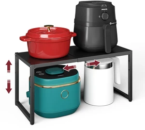 Expandable Kitchen Storage Shelves,110LBS Heavy Duty Metal Garage Shelving Units For Pot Pans Appliance,Adjustable Small Storage Shelf Rack Organizer For Kitchen Countertop Under Cabinet Garage Pantry Expandable Kitchen Storage Shelves,110LBS Heavy Duty Metal Garage Shelving Units For Pot Pans Appliance,Adjustable Small Storage Shelf Rack Organizer For Kitchen Countertop Under Cabinet Garage Pantry