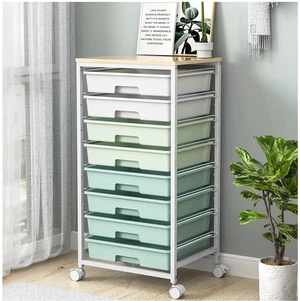 Rolling Cart with Drawers,Craft Organizers and Storage, Green | Rolling Storage Cart with 8 Drawers and Wooden Tabletop for Living Room,Office,Classroom,Craft Room,Bedroom,Dorm Rolling Cart with Drawers,Craft Organizers and Storage, Green | Rolling Storage Cart with 8 Drawers and Wooden Tabletop for Living Room,Office,Classroom,Craft Room,Bedroom,Dorm