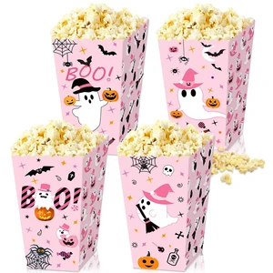 Halloween Popcorn Boxes Little Boo Popcorn Boxes Candy Goodies Gift Bags | Halloween Theme Ghost Pink Candy Bags for Girl Birthday Party Favors Supplies Halloween Popcorn Boxes Little Boo Popcorn Boxes Candy Goodies Gift Bags | Halloween Theme Ghost Pink Candy Bags for Girl Birthday Party Favors Supplies