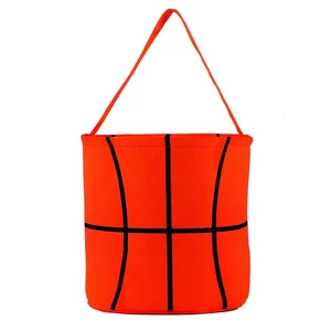 Basketball Bucket Basket for Halloween and Easter,Canvas Halloween Trick or Treat Basket Candy Bucket Easter Egg Hunt Baskets (Basketball) Basketball Bucket Basket for Halloween and Easter,Canvas Halloween Trick or Treat Basket Candy Bucket Easter Egg Hunt Baskets (Basketball)