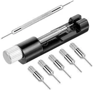Watch Link Removal Kit, Adjust and Remove Bracelets Tools with 5 PCS Replacement Pins, Watch Band Pin Remover, Watches Sizing Adjustment Tool Kit for Watches Repair and Sizing Watch Link Removal Kit, Adjust and Remove Bracelets Tools with 5 PCS Replacement Pins, Watch Band Pin Remover, Watches Sizing Adjustment Tool Kit for Watches Repair and Sizing