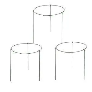 (Pack of 3) Garden Plant Support Rings, 5.5" Wide x 11" High, 3 Legs (Pack of 3) Garden Plant Support Rings, 5.5" Wide x 11" High, 3 Legs
