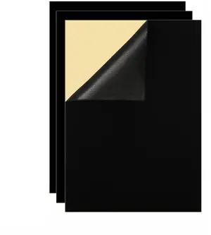 3-Pack Self-Adhesive Felt Sheets, Peel & Stick, A4 Size (8.3" x 11.8", Black) 3-Pack Self-Adhesive Felt Sheets, Peel & Stick, A4 Size (8.3" x 11.8", Black)