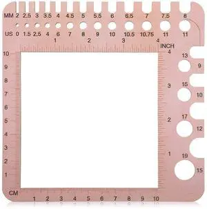 Wooden Knitting Needle Gauge Measuring Crochet Tool Gauge Measuring Tool Ruler Needle Sizer Stitch Counter Spinner Yarn Knitting Accessories for Craft Wooden Knitting Needle Gauge Measuring Crochet Tool Gauge Measuring Tool Ruler Needle Sizer Stitch Counter Spinner Yarn Knitting Accessories for Craft