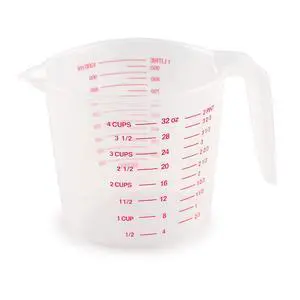 4-Cup Capacity Plastic Measuring Cup, Multicolor 4-Cup Capacity Plastic Measuring Cup, Multicolor