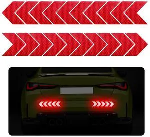 20 PCS Car Arrow Reflective Stickers, Waterproof Safety Warning Sign Reflective Decal, High Night Visibility Reflector Tape for Auto Trunk Rear Bumper Body, Car Accessories (Red) 20 PCS Car Arrow Reflective Stickers, Waterproof Safety Warning Sign Reflective Decal, High Night Visibility Reflector Tape for Auto Trunk Rear Bumper Body, Car Accessories (Red)