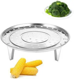 Stainless Steel 8.5 inch Steamer Basket with Removable Stand for Instant Pot Steamer Cooking, Silver 1PC Stainless Steel 8.5 inch Steamer Basket with Removable Stand for Instant Pot Steamer Cooking, Silver 1PC