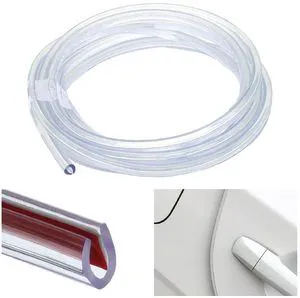 Car Door Edge Guards, 16ft Clear Chrome Universal U Shape Rubber Sealed Door Edge Protection Fit for Most Car Car Door Edge Guards, 16ft Clear Chrome Universal U Shape Rubber Sealed Door Edge Protection Fit for Most Car