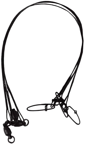 Wire-Wound Steelon Leaders 6" Length, 30 lb Line Tested, Black, Per 3 Wire-Wound Steelon Leaders 6" Length, 30 lb Line Tested, Black, Per 3