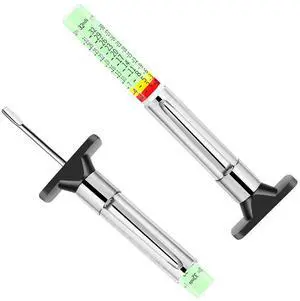 Tire Tread Depth Gauge, Fluorescent Color-Coded Tread Depth Gauge in 1/32 Inch,Pocket Clip Tyre Wear Measure Tool for Car, Semi Truck, Motorcycle Tire Check, Glow-in-The-Dark(Pack of 2) Tire Tread Depth Gauge, Fluorescent Color-Coded Tread Depth Gauge in 1/32 Inch,Pocket Clip Tyre Wear Measure Tool for Car, Semi Truck, Motorcycle Tire Check, Glow-in-The-Dark(Pack of 2)