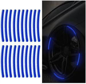 20PCS Car Wheel Stripe Reflective Stickers Decals, Blue | Car Wheel Night Safety Warning Decals Anti-Scratch Reflective Rim Stickers, Decorative Decals for Motorcycles, Bicycles 20PCS Car Wheel Stripe Reflective Stickers Decals, Blue | Car Wheel Night Safety Warning Decals Anti-Scratch Reflective Rim Stickers, Decorative Decals for Motorcycles, Bicycles