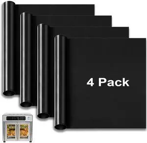 Reusable Non-Stick Heat Resistant Toaster Liners Toaster Mat for Ninja Foodi,Cuisinart, Emeril Lagasse Extra Large 26 QT French Door Air Fryer Oven,4 Pack Reusable Non-Stick Heat Resistant Toaster Liners Toaster Mat for Ninja Foodi,Cuisinart, Emeril Lagasse Extra Large 26 QT French Door Air Fryer Oven,4 Pack
