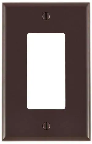 1-Gang Decora/GFCI Device Decora Wallplate, Midway Size, Thermoset, Device Mount, 80601, Brown 1-Gang Decora/GFCI Device Decora Wallplate, Midway Size, Thermoset, Device Mount, 80601, Brown