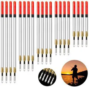 20 Pcs/5 Sizes Fishing Floats Set 11/13/15/17/19 cm Fishing Tackle Wagglers Straight Insert Fishing Pipe Transparent Coarse Tube for Deep Water Sea Fishing Bait Suspend in Target Water Layer 20 Pcs/5 Sizes Fishing Floats Set 11/13/15/17/19 cm Fishing Tackle Wagglers Straight Insert Fishing Pipe Transparent Coarse Tube for Deep Water Sea Fishing Bait Suspend in Target Water Layer